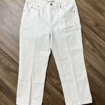 Chico's Platinum Size 0.5 US S 6 Crop Jeans Women’s White Denim Mid Rise Stretch Photo 2