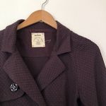 Anthropologie ALLIHOP  Through the Seasons Blazer Plum Purple 3/4 Sleeve Small S Photo 5
