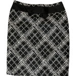 The Limited  Pencil Skirt Bow Waist Plaid Colorblock Black Brown Beige 2 Photo 0