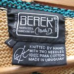 Vintage 90's Hand Knit Berek Pima Cotton Cardigan Sweater Size L Photo 11