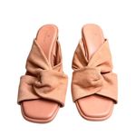 Caslon  Sandals Size 7 Coral Leather Crisscross Open Toe Block Summer Heels‎ Photo 5