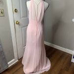 BHLDN WTOO  wispy pink open back maxi gown train size 6‎ prom wedding guest Photo 3