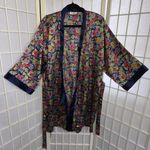 Victoria's Secret Victoria’s Secret Vintage Gold Label Floral Robe & Belt Y2K Sexy Luxury Silky Lg Photo 1