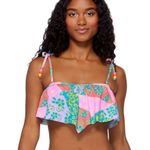 No Bo Nwt  Patchwork Daisy Hanky Swimwear bikini set top medium bottom Large pool Photo 3