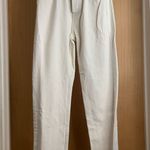 ZARA Cream Straight Leg Jeans with Distressed Hem. Size-02 Photo 0