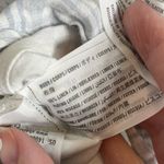 Abercrombie & Fitch Plaid Square Neck Puff Sleeve Crop Top White Blue XS Photo 4