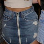 LF Zip Up Denim Mini Skirt Photo 3