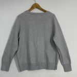 Max & Mia  Light Gray Women's  Seamfront  Crew Neck Pullover Sweater Photo 4