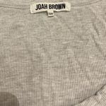 Joah Brown Henley Light Grey Long Sleeve Top Vintage Style T Shirt, S/M Photo 3