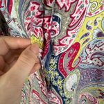 Chico's  Paisley Button Up Shirt Size 2 (12/14) Multicolor Lightweight Boho Office Photo 2