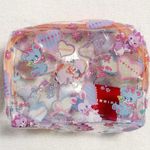 Japanese Kawaii PVC Clear Swimmer Waterproof Travel Cosmetics Small Pouch Pink Photo 1