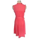 Vintage 60s Harvey Woods Salmon Pleated Sleeveless Nightgown size 34/ Small Photo 3