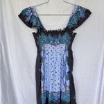 One Clothing Y2K Floral Smocked Babydoll Top Cap Sleeve Rose Empire Waist Small Photo 0