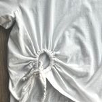 Urban Outfitters White Cutout Crewneck Crop Tee Photo 2