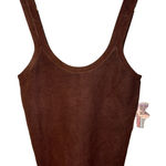 Abercrombie & Fitch Chocolate Brown Ribbed Knit Sleeveless Tank Top Women Size L Photo 0