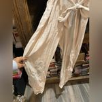 Main Strip  tan linen romper pantsuit Photo 3