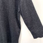 a.n.a Women's Metallic Black Silver Knit Top Photo 5