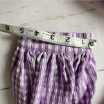 ZARA Women's Blogger Style Lilac Gingham Pattern Rushed Side Mini Dress Sz L Photo 3