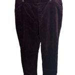 J.Jill Pull On Burgundy Corduroy Pants Purple Size L Photo 0
