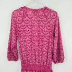 Chloe Oliver  pink eyelet drop waist tassel beach mini summer dress M Photo 4