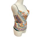 Anthropologie Women's Printed Cowl Neck Cutout Back Floral Blouse Size XS Photo 4