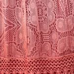 Ultra Pink  Women's Crochet Lace Skirt Size Med Coral Ombre Lined‎ Knee Length Photo 6