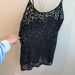 Valentino Garavani Vintage Valentino Intimo Sheer Black Metallic Leopard Print Lingerie Slip Large Photo 1