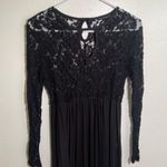 Maternity Gown Maxi Dress Long Sleeve Black Lace Size undefined Photo 1