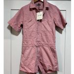 DL1961 Premium Denim Hannah SS Romper Burnt Coral Size M Photo 3