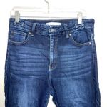 KanCan USA KanCan Dark Wash High Rise Stacked Waist Frayed Ankle Skinny Jeans Photo 2