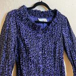 Harvé Benard Harve Benard Crinkle Blouse Goth 3/4 Sleeve Button Down Ruffle Detail Medium Photo 4