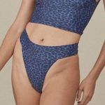 NEW Acacia Mateo bikini‎ bottom leopard animal print blue Amur, S Blue Photo 0