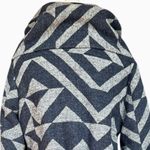 Mossimo Supply Co. Two Tone Geometric Wrap Pea Coat With Oversized Collar Sz M Blue Size M Photo 8