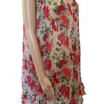 Forever 21 Y2K Sheer Romantic Cottagecore Ethereal Floral Accordion Pleat Dress Photo 3