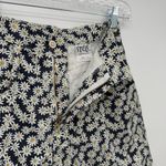 Steel Vintage Daisy Print Floral 80s Cotton Shorts Size 5 Juniors Blue Photo 5