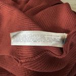 Massimo Dutti  Sweater Women Large Rust Red Ribbed Shirt Casual Neutral Minimalst Photo 6