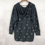 Jane Delancey Hoodie Sweatshirt Womens 1X Soft Girl Kawaii Comfy Street Stretchy Black Photo 1