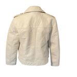 EXPRESS Moto Jacket Off White Faux Leather Size Medium Photo 5