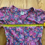 Laura Ashley Vintage 80s  Floral Button Front Cottagecore Cotton Dress Size 12 Photo 4