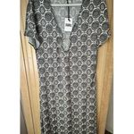 Solid & Striped NWT Anthropologie Embellishes Ring Printed Satin Kaftan Sz S Photo 1