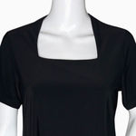 Sympli Shirt Womens 8 Black Blouse Office Commute Travel Neutral Minimalist Photo 4