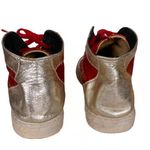 LA DOVITCH MADE IN PORTUGAL RED AND GOLD LEATHER HIGH TOP SNEAKERS (7) Photo 5