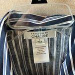 Freedom to change ladies Blue and White Striped Shirt small Photo 1