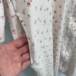 Vintage Cabernet Cottagecore Nightgown Robe LP White Floral Zip Front Pockets Size L Photo 5