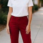 DG2 by Diane Gilman‎ Red Denim Bootcut Pants Women's Plus Size 18W Photo 1