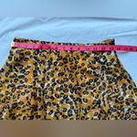 MINKPINK Orange and Pink Cheetah Print Pleated Circle Skirt Small Photo 4