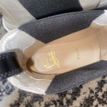 Christian Louboutin  Montezu Lug Flat White Black Leather Chelsea Ankle Boot 40 Photo 5