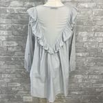 ZARA Light Blue Daisy Floral Embroidered Ruffle Photo 4