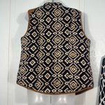 Entro  Navy White Aztec Southwestern Quilted Full Zip Front Vest Sz Large EUC Photo 5