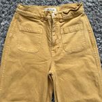 Madewell VTG Style Mustard High-Waisted Wide Leg Cropped Pants Size 25 Photo 1